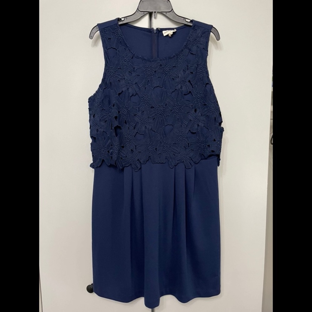 Madison Jules Navy Blue Lace Dress